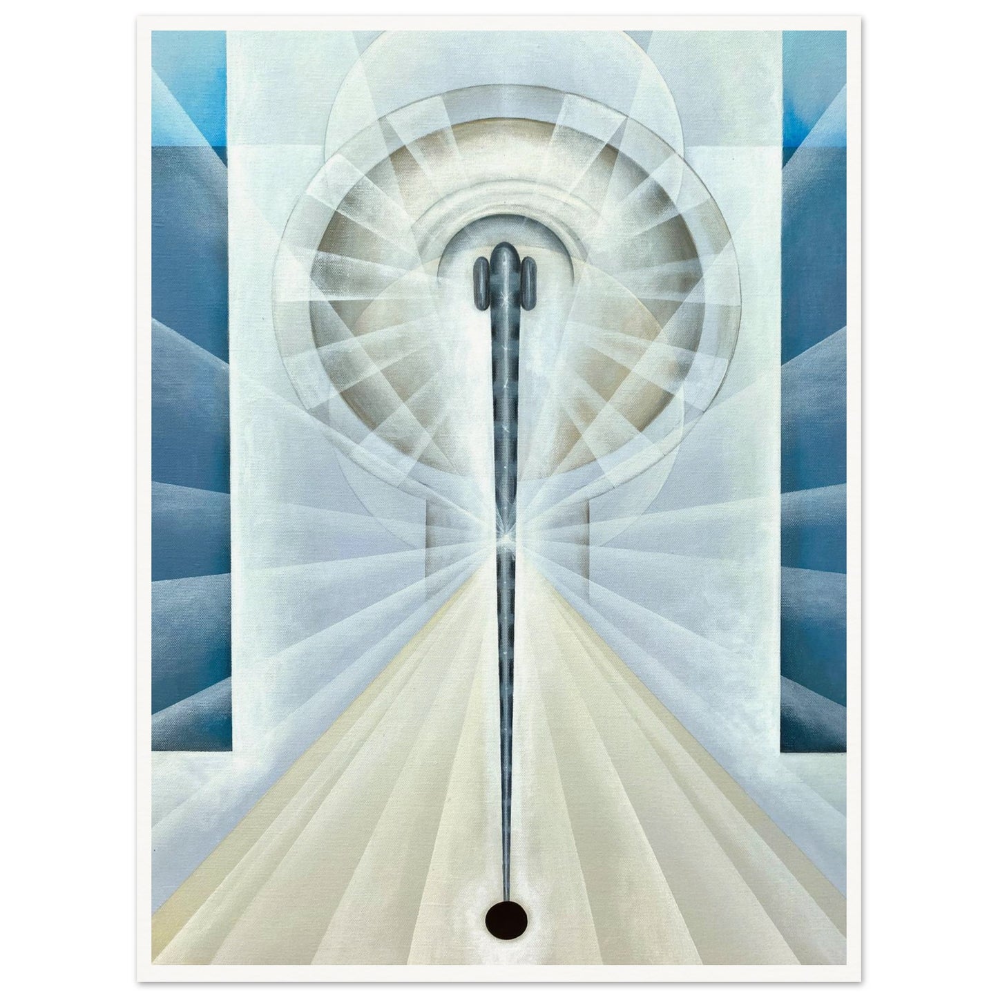 TEMIR fine art print by Aigana Gali — pale blue-grey and black composition exploring structure and endurance