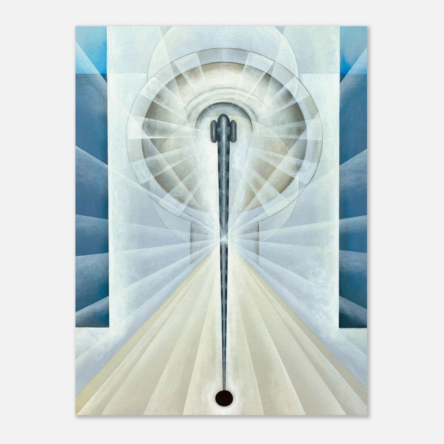 TEMIR fine art print by Aigana Gali — pale blue-grey and black composition exploring structure and endurance