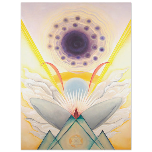 NAR. MEDITATOR II fine art print by Aigana Gali — purple, gold, and teal composition on themes of meditation and prayer