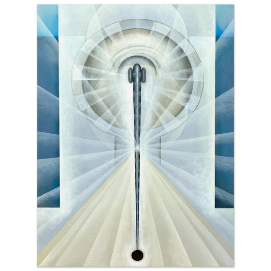 TEMIR fine art print by Aigana Gali — pale blue-grey and black composition exploring structure and endurance