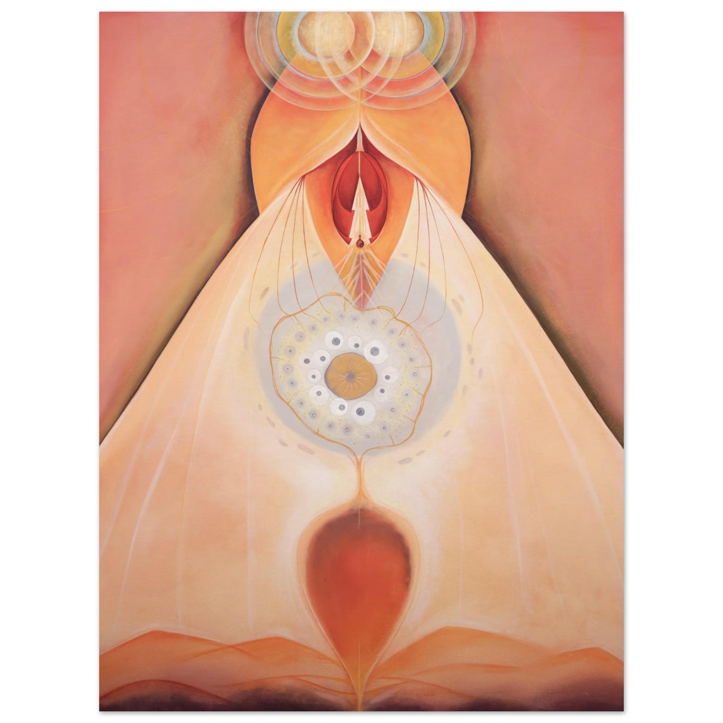 TOLPAN fine art print by Aigana Gali — warm orange and cream composition evoking rebirth and natural form